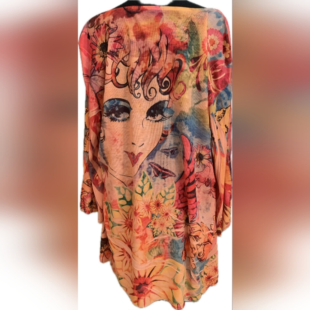 NY Collection Size 2X Multi-Colored Pop Art Mini Dress - Picture 3 of 6